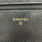 シャネル CHANEL マトラッセチェーンウォレット AP0250 ブラック ゴールド金具 キャビアスキン レディース ショルダーバッグ