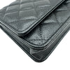 シャネル CHANEL マトラッセチェーンウォレット AP0250 ブラック ゴールド金具 キャビアスキン レディース ショルダーバッグ