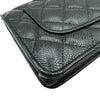 シャネル CHANEL マトラッセチェーンウォレット AP0250 ブラック ゴールド金具 キャビアスキン レディース ショルダーバッグ