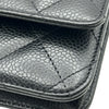 シャネル CHANEL マトラッセ チェーンウォレット AP0250 ブラック シルバー金具 キャビアスキン レディース ショルダーバッグ
