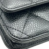 シャネル CHANEL マトラッセ チェーンウォレット AP0250 ブラック シルバー金具 キャビアスキン レディース ショルダーバッグ