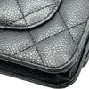 シャネル CHANEL マトラッセ チェーンウォレット AP0250 ブラック シルバー金具 キャビアスキン レディース ショルダーバッグ