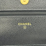 シャネル CHANEL マトラッセ チェーンウォレット AP0250 ブラック ゴールド金具 キャビアスキン レディース ショルダーバッグ