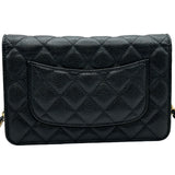シャネル CHANEL マトラッセ チェーンウォレット AP0250 ブラック ゴールド金具 キャビアスキン レディース ショルダーバッグ