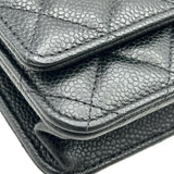 シャネル CHANEL マトラッセ チェーンウォレット AP0250 ブラック ゴールド金具 キャビアスキン レディース ショルダーバッグ