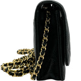 シャネル CHANEL マトラッセ チェーンウォレット AP0250 28番台 ブラック ゴールド金具 キャビアスキン レディース ショルダーバッグ