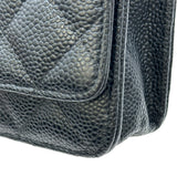 シャネル CHANEL マトラッセ チェーンウォレット AP0250 28番台 ブラック ゴールド金具 キャビアスキン レディース ショルダーバッグ