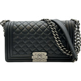 シャネル CHANEL ボーイシャネル25 A67086 21番台 ブラック シルバー金具 ラムスキン レディース ショルダーバッグ