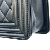 シャネル CHANEL ボーイシャネル25 A67086 21番台 ブラック シルバー金具 ラムスキン レディース ショルダーバッグ