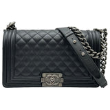 シャネル CHANEL ボーイシャネル25 GA67086 ブラック シルバー金具 キャビアスキン レディース ショルダーバッグ