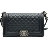 シャネル CHANEL ボーイシャネル25 GA67086 ブラック シルバー金具 キャビアスキン レディース ショルダーバッグ