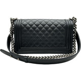 シャネル CHANEL ボーイシャネル25 GA67086 ブラック シルバー金具 キャビアスキン レディース ショルダーバッグ