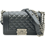 シャネル CHANEL ボーイシャネル20 A67085 ブラック シルバー金具 キャビア レディース ショルダーバッグ