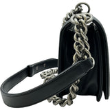 シャネル CHANEL ボーイシャネル20 A67085 ブラック シルバー金具 キャビア レディース ショルダーバッグ