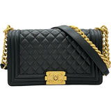 シャネル CHANEL ボーイシャネル25 A67086 28番台 ブラック ゴールド金具 キャビアスキン レディース ショルダーバッグ