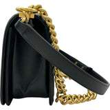 シャネル CHANEL ボーイシャネル25 A67086 28番台 ブラック ゴールド金具 キャビアスキン レディース ショルダーバッグ