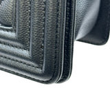 シャネル CHANEL ボーイシャネル25 A67086 28番台 ブラック ゴールド金具 キャビアスキン レディース ショルダーバッグ