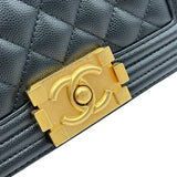 シャネル CHANEL ボーイシャネル20 A67085 ブラック/ゴールド金具 キャビアスキン レディース ショルダーバッグ