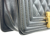 シャネル CHANEL ボーイシャネル20 A67085 28番台 ブラック ゴールド金具 キャビアスキン レディース ショルダーバッグ