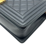 シャネル CHANEL ボーイシャネル25 A67086 27番台 ブラック ゴールド金具 ラム レディース ショルダーバッグ