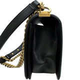 シャネル CHANEL ボーイシャネル25 A67086 28番台 ブラック ゴールド金具 キャビアスキン レディース ショルダーバッグ