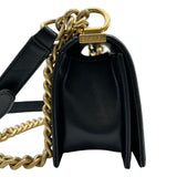 シャネル CHANEL ボーイシャネル20 A67085 28番台 ブラック ゴールド金具 キャビアスキン レディース ショルダーバッグ
