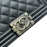 シャネル CHANEL ボーイシャネル20 A67085 ブラック/シルバー金具 キャビアスキン レディース ショルダーバッグ