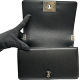 シャネル CHANEL ボーイシャネル20 A67085 ブラック/シルバー金具 キャビアスキン レディース ショルダーバッグ