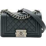 シャネル CHANEL ボーイシャネル20 A67085 ブラック/シルバー金具 キャビアスキン レディース ショルダーバッグ