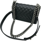 シャネル CHANEL ボーイシャネル20 A67085 ブラック/シルバー金具 キャビアスキン レディース ショルダーバッグ