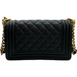 シャネル CHANEL ボーイシャネル20 A67085 ブラック ゴールド金具 キャビアスキン レディース ショルダーバッグ