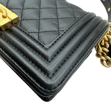 シャネル CHANEL ボーイシャネル20 A67085 ブラック ゴールド金具 キャビアスキン レディース ショルダーバッグ