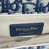 クリスチャン・ディオール Christian Dior サドルバッグ M0447 ネイビー キャンバス レディース ショルダーバッグ