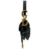 クリスチャン・ディオール Christian Dior サドルバッグ M0447 ネイビー キャンバス レディース ショルダーバッグ