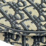 クリスチャン・ディオール Christian Dior サドルバッグ M0447 ネイビー キャンバス レディース ショルダーバッグ