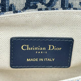 クリスチャン・ディオール Christian Dior サドルバッグ M0447 ネイビー キャンバス レディース ショルダーバッグ