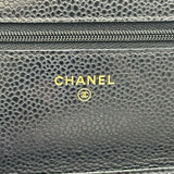 シャネル CHANEL マトラッセ チェーンウォレット AP0250 28番台 ブラック ゴールド金具 キャビアスキン メンズ ショルダーバッグ