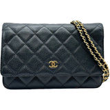 シャネル CHANEL マトラッセ チェーンウォレット AP0250 28番台 ブラック ゴールド金具 キャビアスキン メンズ ショルダーバッグ