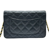 シャネル CHANEL マトラッセ チェーンウォレット AP0250 28番台 ブラック ゴールド金具 キャビアスキン メンズ ショルダーバッグ