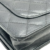 シャネル CHANEL マトラッセ チェーンウォレット AP0250 28番台 ブラック ゴールド金具 キャビアスキン メンズ ショルダーバッグ