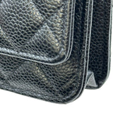 シャネル CHANEL マトラッセ チェーンウォレット AP0250 ブラック ゴールド金具 キャビアスキン レディース ショルダーバッグ