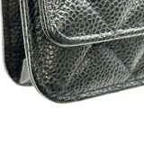 シャネル CHANEL マトラッセ チェーンウォレット AP0250 ブラック ゴールド金具 キャビアスキン レディース ショルダーバッグ