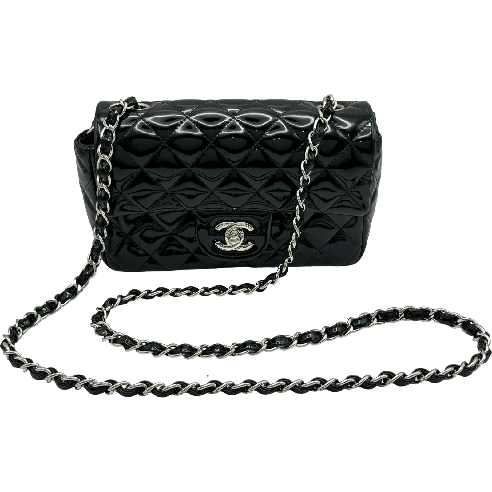 シャネル CHANEL ミニマトラッセ20 A69900 17番台 ブラック エナメル