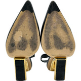 フェンディ FENDI ファーストスリングバックパンプス ブラック レザー レディース パンプス