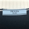 プラダ PRADA ロゴ刺繍半袖ニットカーディガン P25I04 ブラック コットン レディース カーディガン