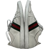 グッチ GUCCI シェリーラインストレッチロートップスニーカー 864140 ホワイト レザー メンズ スニーカー