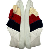 グッチ GUCCI ベロアリボンローカットスニーカー 524989 ホワイト レザー レディース スニーカー