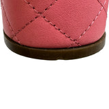 シャネル CHANEL ターンロックココマーク キルティングサンダル ピンク レザー レディース サンダル