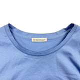 モンクレール MONCLER ロゴワッペン半袖Tシャツ ブルー コットン レディース 半袖Ｔシャツ