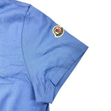 モンクレール MONCLER ロゴワッペン半袖Tシャツ ブルー コットン レディース 半袖Ｔシャツ